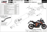 Système D'Échappement Non Catalysé Et Homologué Au Niveau Sonore Oval Carbon Carbon - Mivv Compatible Avec Ktm 1290 Superduke Gt (2016-2024)