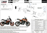 Système D'Échappement Non Catalysé Et Homologué Au Niveau Sonore Gppro Acier Noir - Mivv Compatible Avec Ktm Rc 390 (2017-2020)