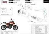 Système D'Échappement Non Catalysé Et Sans Homologation Acoustique Mk3 Carbon - Mivv Compatible Avec Ktm 125 Duke (2017-2020)