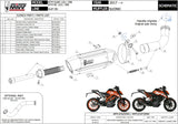 Système D'Échappement Non Catalysé Et Homologué Au Niveau Sonore Suono Acier Noir Carbon - Mivv Compatible Avec Ktm 125 Duke (2017-2020)