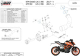 Système D'Échappement Homologué Au Niveau Sonore X-M1 Acier Noir - Mivv Compatible Avec Ktm 390 Duke (2017-2020)