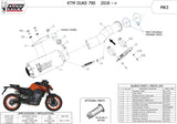 Système D'Échappement Non Catalysé Et Sans Homologation Acoustique Mk3 Acier Noir - Mivv Compatible Avec Ktm 790 Duke (2018-2020)