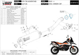 Système D'Échappement Homologué Au Niveau Sonore Oval Carbon Carbon - Mivv Compatible Avec Ktm 790 Adventure (2019-2020)