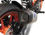 Échappement Sans Homologation Sonore Relevance D70 Titanium Carbon Cap - Termignoni Compatible Avec Ktm 390 Duke (2017-2019)