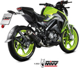 Système D'Échappement Complet Avec Catalyseur Et Homologation Acoustique Gp Acier Noir - Mivv Compatible Avec Keeway Rkf 125 (2021-2024)