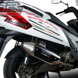 Système D'Échappement Complet Avec Catalyseur Et Homologation Acoustique Power Bomb Acier - Gpr Compatible Avec Kymco Myroad 700 (2012-2016)