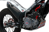 Système D'Échappement Complet Non Catalysé Et Sans Homologation Acoustique Carbon T Carbon Cap - Termignoni Compatible Avec Montesa Cota 260 4Rt