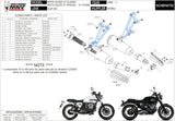 Double Sortie D'Échappement Non Catalysée Avec Homologation Acoustique Ghibli Acier Noir - Mivv Compatible Avec Moto Guzzi V7 Special (2008-2016)