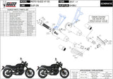 Dual Non-Catalytic Exhaust System With Sound Certification Ghibli Steel Black - Mivv Compatible With Moto Guzzi V7 Iii (2017-2020)