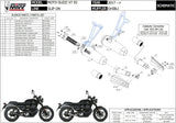 Double Sortie D'Échappement Avec Catalyseur Et Homologation Acoustique Ghibli Acier Noir - Mivv Compatible Avec Moto Guzzi V7 Iii (2017-2020)