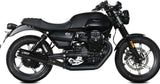 Double Sortie D'Échappement Non Catalysée Avec Homologation Acoustique Hr-1 Acier Noir - Mivv Compatible Avec Moto Guzzi V7 Stone (2021-2024)