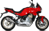 Système D'Échappement Complet Sans Catalyseur Et Homologué Au Niveau Sonore Delta Race Acier Carbon - Mivv Compatible Avec Moto Guzzi V 100 Mandello 1000 (2022-2024)