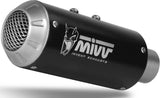 Uncatalysed Exhaust System Without Sound Certification Mk3 Steel Black - Mivv Compatible With Kawasaki Ninja 125 (2019-2024)