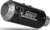 Exhaust Tip With Noise Certification Mk3 Carbon - Mivv Compatible With Yamaha Yzf 600 R6 (2006-2016)