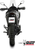 Système D'Échappement Homologué Au Niveau Sonore Suono Acier Noir Carbon - Mivv Compatible Avec Moto Morini X-Cape 649 (2021-2024)