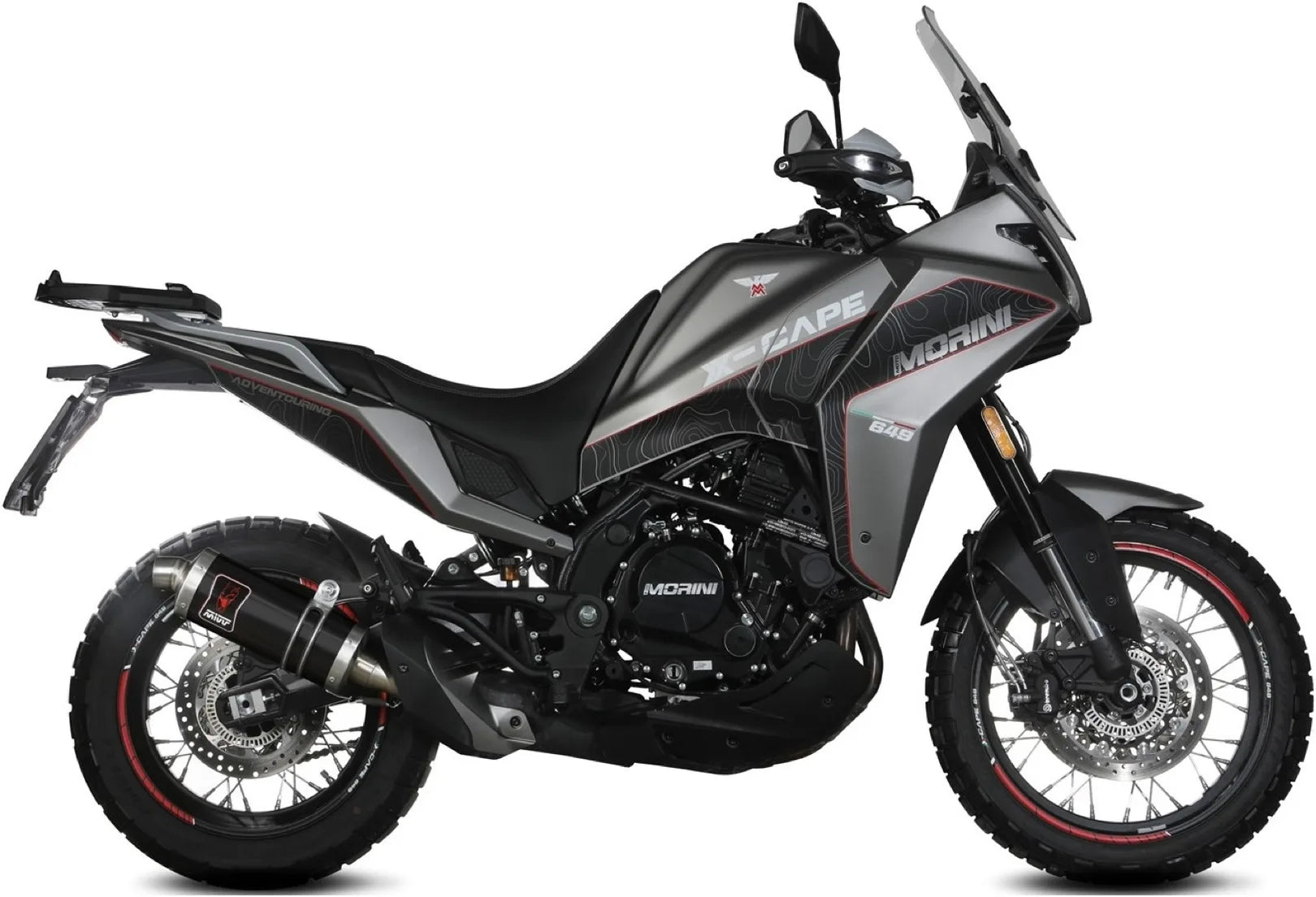 Système D'Échappement Non Catalysé Et Homologué Au Niveau Sonore Dakar Acier Noir - Mivv Compatible Avec Moto Morini X-Cape 649 (2021-2024)