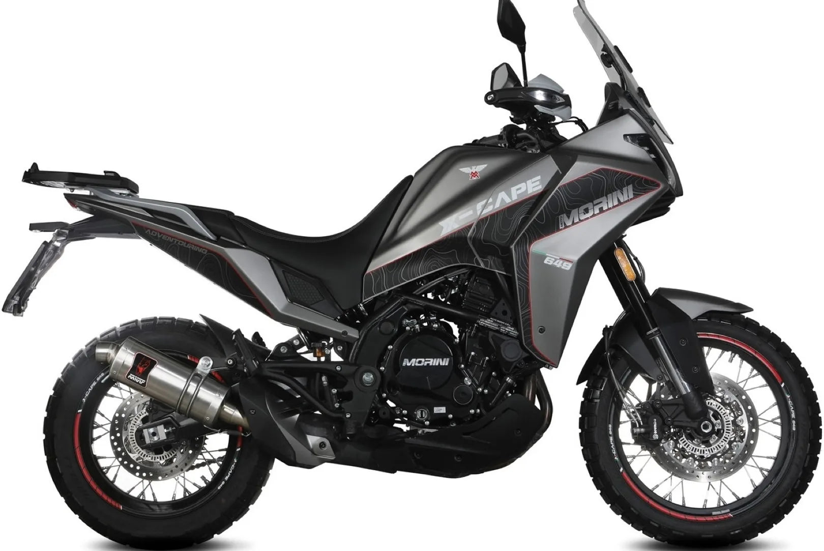 Système D'Échappement Non Catalysé Et Homologué Au Niveau Sonore Dakar Acier - Mivv Compatible Avec Moto Morini X-Cape 649 (2021-2024)