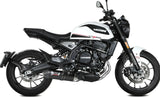 Système D'Échappement Catalytique Avec Homologation Acoustique Oval Acier Noir Carbon - Mivv Compatible Avec Moto Morini Seiemmezzo Scr 650 (2022-2024)