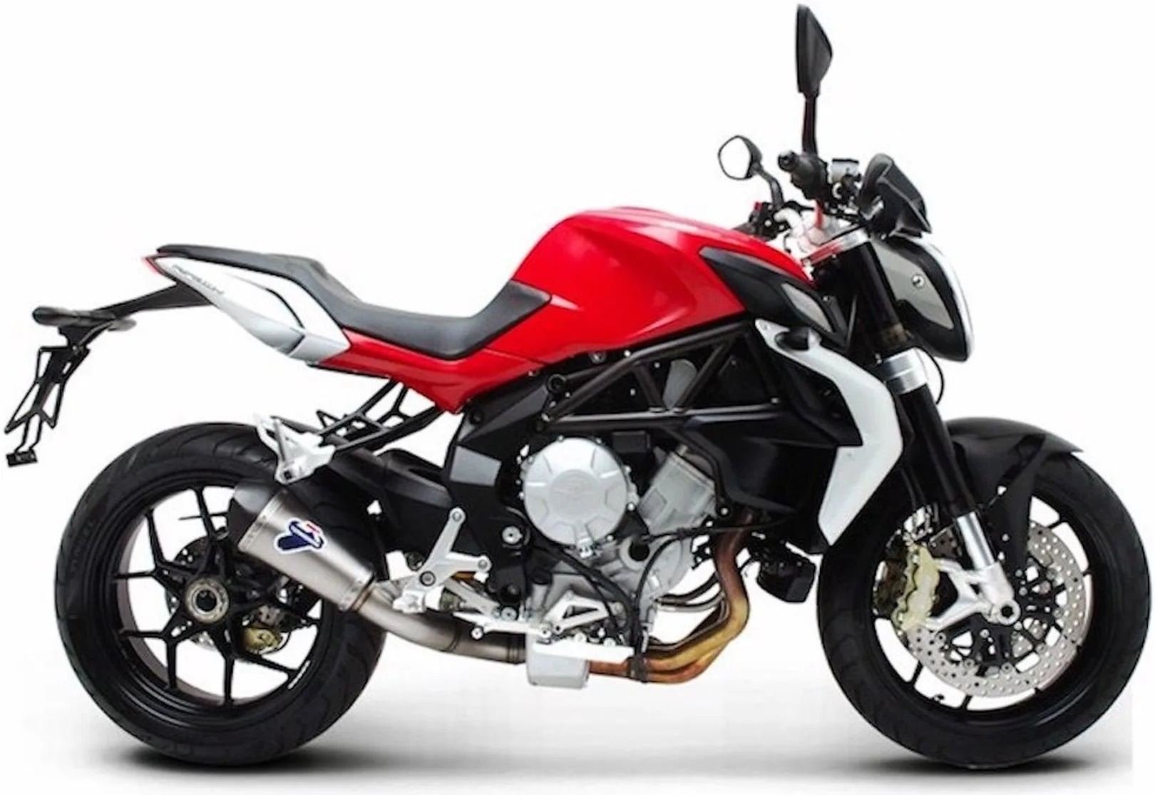 Échappement Sans Homologation Sonore Relevance Titanium Carbon Cap - Termignoni Compatible Avec Mv Agusta Brutale 800 Rivale (2012-2020)