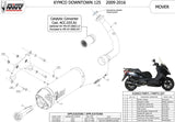 Système D'Échappement Complet Avec Catalyseur Et Homologation Acoustique Mover Acier Noir - Mivv Compatible Avec Kymco Downtown 125 (2009-2016)