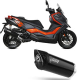 Uncatalysed Exhaust System Without Sound Certification Mover Steel Black - Mivv Compatible With Kymco Dtx 360 (2023-2024)