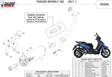 Système D'Échappement Complet Non Catalysé Et Sans Homologation Acoustique Mover Acier Noir - Mivv Compatible Avec Piaggio Beverly 350 (2017-2020)