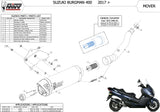 Système D'Échappement Catalytique Avec Homologation Acoustique Mover Acier Noir - Mivv Compatible Avec Suzuki An 400 Burgman (2017-2020)