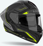 Casque Intégral Pour Moto Airoh Matryx - Mxrk31 Composite Carbon Jaune Mat Rocket Taille L