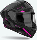 Casque Intégral Pour Moto Airoh Matryx - Mxrk54 Composite Carbon Rose Mat Rocket Taille Xs