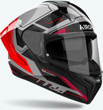 Casque Intégral Pour Moto Airoh Matryx - Mxrk55 Composite Carbon Rouge Gloss Rocket Taille Xxl