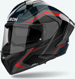 Casque Intégral Pour Moto Airoh Matryx - Mxw55 Composite Carbon Rouge Gloss Wide Taille Xxl