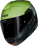 Casque Modulable Travelling Pour Moto Nolan N90-3 Vert Impulso / Noir Verniciatura Speciale 341 Taille Xxl