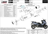 Catalytic Exhaust Tip With Sound Certification Gppro Steel Black - Mivv Compatible With Kymco Ak 550 (2017-2020)