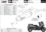 Système D'Échappement Catalytique Avec Homologation Acoustique Speed Edge Acier Noir Carbon - Mivv Compatible Avec Kymco Ak 550 (2017-2020)