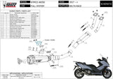 Système D'Échappement Complet Non Catalysé Et Sans Homologation Acoustique Delta Race Acier Carbon - Mivv Compatible Avec Kymco Ak 550 (2017-2020)