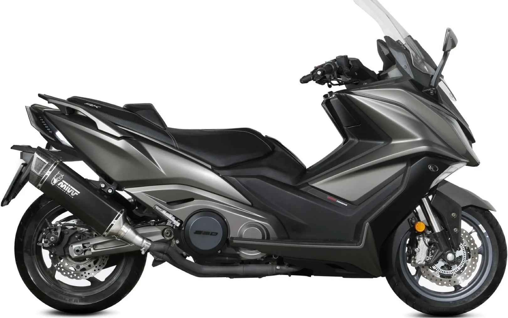 Système D'Échappement Catalytique Avec Homologation Acoustique Sr-1 Titanium Noir - Mivv Compatible Avec Kymco Ak 550 (2021-2024)