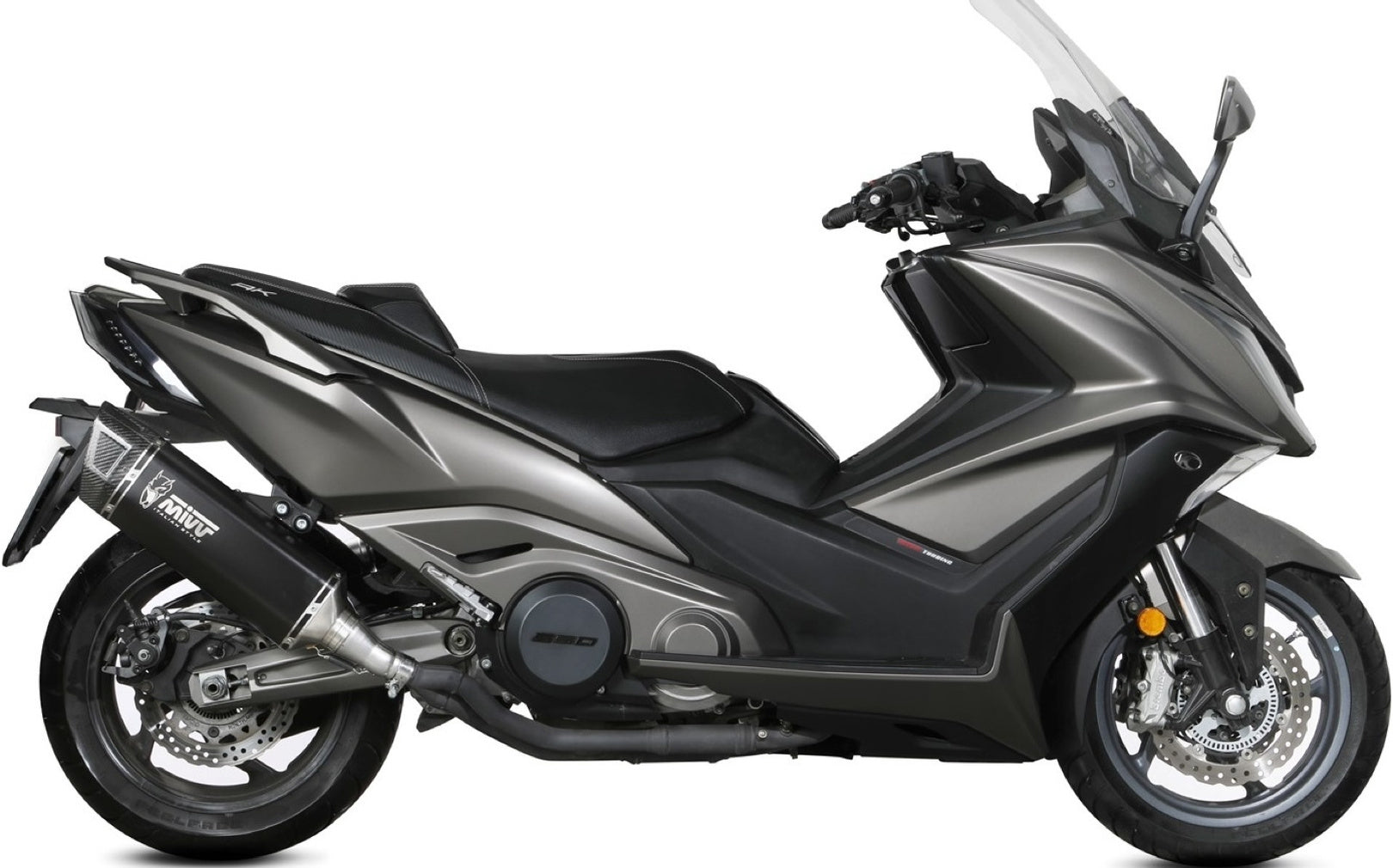 Uncatalysed Exhaust System Without Sound Certification Sr-1 Titanium Black - Mivv Compatible With Kymco Ak 550 (2021-2024)