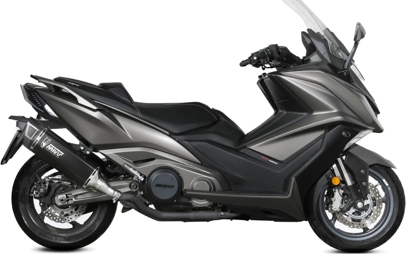 Système D'Échappement Catalytique Avec Homologation Acoustique Sr-1 Acier Noir - Mivv Compatible Avec Kymco Ak 550 (2021-2024)