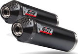 Système D'Échappement Homologué Au Niveau Sonore Oval Acier Noir Carbon - Mivv Compatible Avec Kawasaki Zzr 1400 (2008-2011)