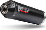 Non-Catalytic Exhaust Tip With Sound Certification Oval Steel Black Carbon - Mivv Compatible With Kymco Xciting 400 (2013-2018)