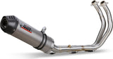 Complete Catalytic Exhaust System With Sound Certification Oval Titanium Carbon - Mivv Compatible With Yamaha Tracer 700 (2016-2024)
