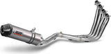 Système D'Échappement Complet Avec Catalyseur Et Homologation Acoustique Oval Titanium Carbon - Mivv Compatible Avec Kawasaki Z 650 (2017-2023)