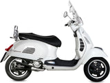Système D'Échappement Complet Sans Catalyseur Et Homologué Au Niveau Sonore Delta Race Acier Noir Carbon - Mivv Compatible Avec Piaggio Vespa Gts 300 (2008-2020)