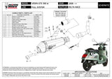 Système D'Échappement Complet Sans Catalyseur Et Homologué Au Niveau Sonore Delta Race Acier Noir Carbon - Mivv Compatible Avec Piaggio Vespa Gts 300 (2008-2020)