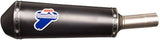 Échappement Sans Homologation Sonore Oval Acier Inox Noir - Termignoni Compatible Avec Piaggio Vespa 250 (2008-2020)