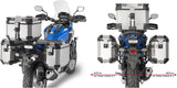 Trekker Outback Evo Smart Aluminium Black Top Case + Side Cases - 130 Lt Trekker Outback Evo Smart Aluminium - Givi Compatible With Honda Nc 750 X (2016-2020)