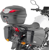 Top Case + Valises Laterales Vision Noir Tech 78 Lt Vision Technopolymères - Givi Compatible Avec Honda Cb 125 F (2021-2024)