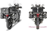 Monokey Cam-Side Trekker Outback Evo Smart Black Aluminium Side Cases + Locks - 96 Lt Trekker Outback Evo Smart Aluminium - Givi Compatible With Suzuki Dl 1000 V-Strom (2014-2016)
