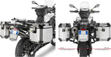 Monokey Cam-Side Trekker Outback Evo Smart Anodized Aluminium Side Cases + Locks - 74 Lt Trekker Outback Evo Smart Anodized Aluminium - Givi Compatible With Bmw F 700 Gs (2013-2017)
