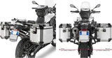 Valises Laterales Monokey Cam-Side Trekker Outback Evo Smart Aluminium Anodisé + Serrure 88 Lt Trekker Outback Evo Smart Aluminium Anodisé - Givi Compatible Avec Bmw F 650 Gs (2008-2017)